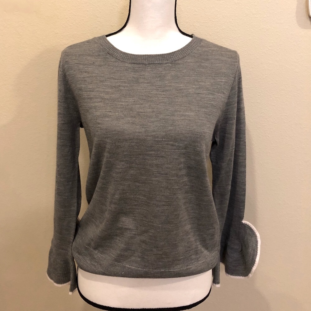 J.Crew Grey Merino Wool Sweater, Sz. M